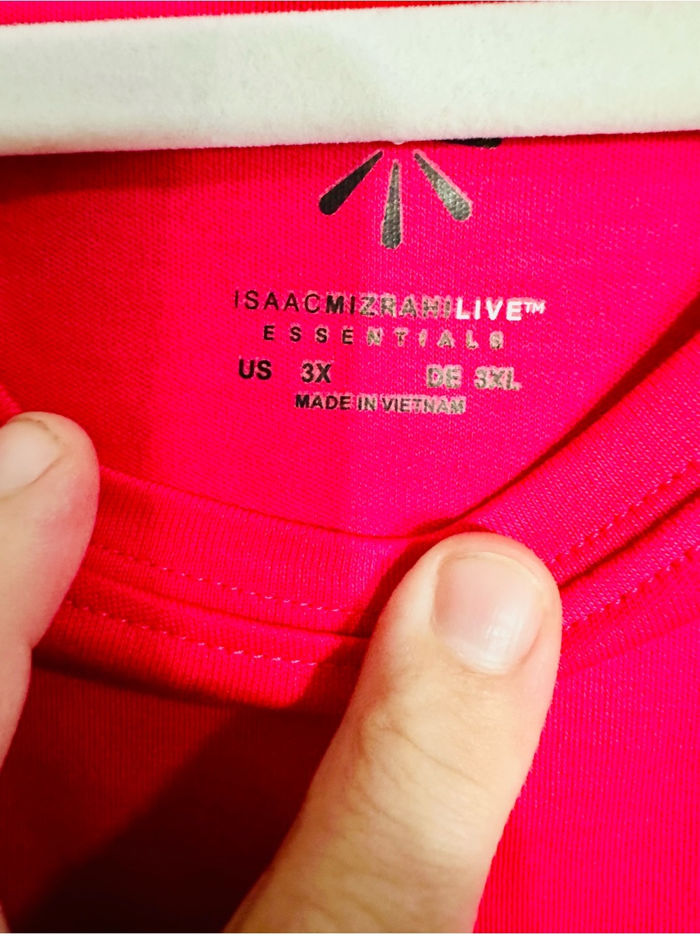 Isaac Mizrahi Live Essentials Hot Pink Pima Cotton Tunic Tee 3X - Picture 2 of 4